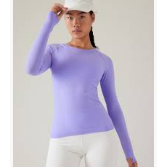 ATHLETA New Momentum Seamless Top Longsleeve - Madeira Purple - Picture 8 of 8